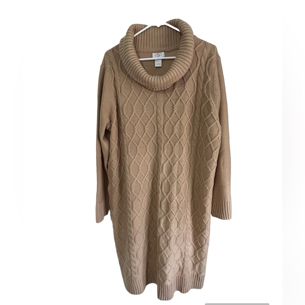 Cable knit sweater dress XL. OSO Casual bowl neck dress